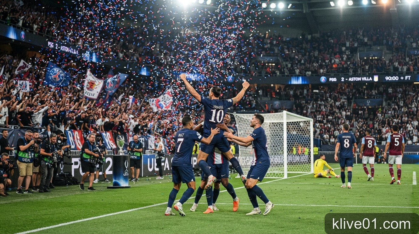 Siêu cúp châu Âu 2026: PSG khẳng định vị thế thống trị với chiến thắng trước Aston Villa
